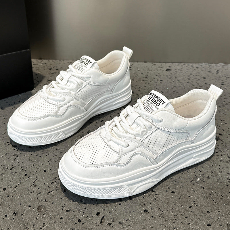 Women's Hollow Out White Breathable Lightweight Flat Casual Shoes