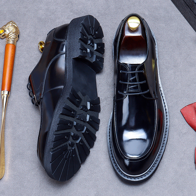 Men's Big Promotion Genuine British Derby Bright Dress Men's Shoes