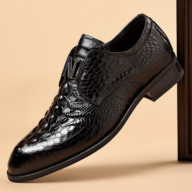 Men's Layer Pure Cattlehide Inner Genuine Cowhide Soft Leather Shoes