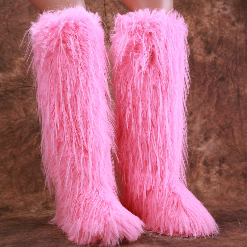 Women's Over The Knee Female Fleece-lined Winter Snow Boots
