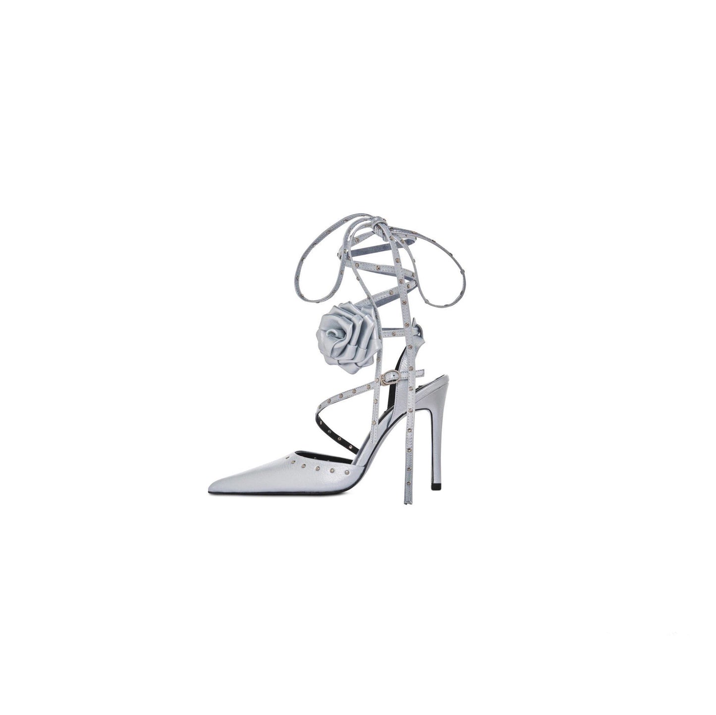 Women's Rivet Pointed Toe Super High Cross Rose Women's Shoes