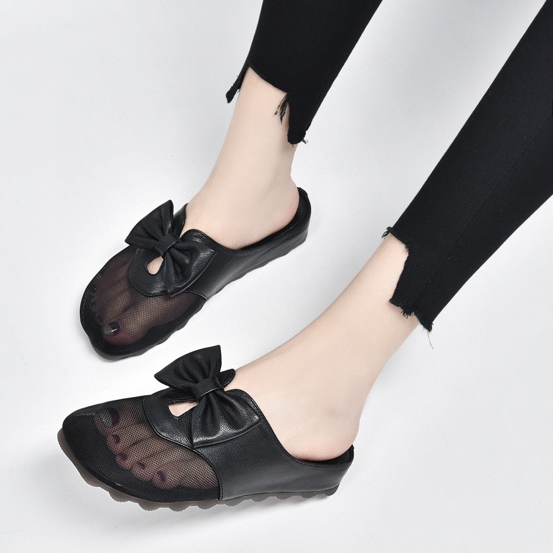 Women's Head Bow Mango Flat Colorful Exaggerated Sandals