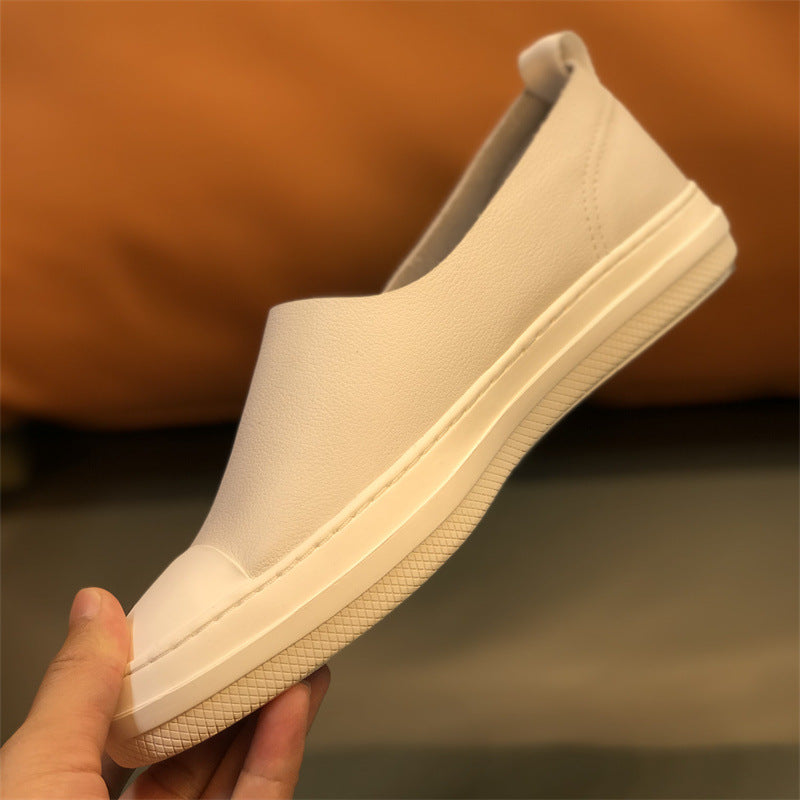 Men's Slip-on White Summer Breathable No Lining Sneakers