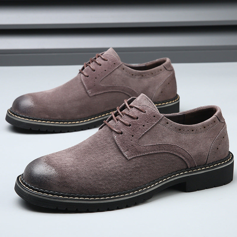 Men's Business Formal Wear Korean British Retro Pointed Leather Shoes