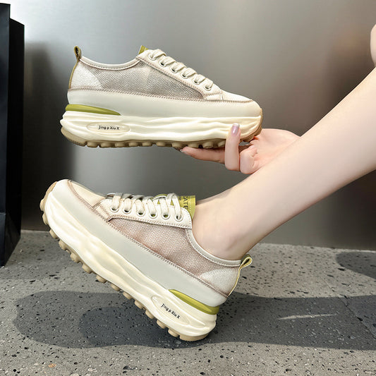 Cool Women's Platform White Summer Daddy Women's Casual Shoes