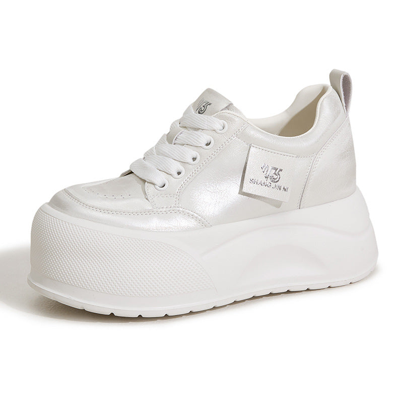 Women's & Men's Platform White Summer Korean Vintage Skateboard Fashion Height Men's Shoes
