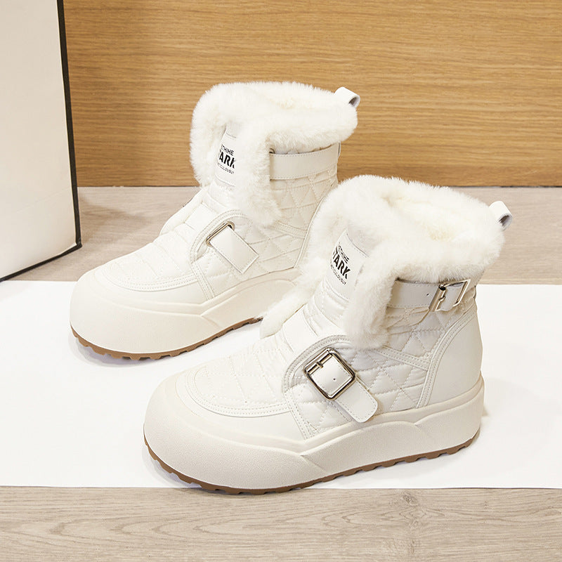 Women's Mid Northeast China Cotton Fashion Thickened Snow Boots
