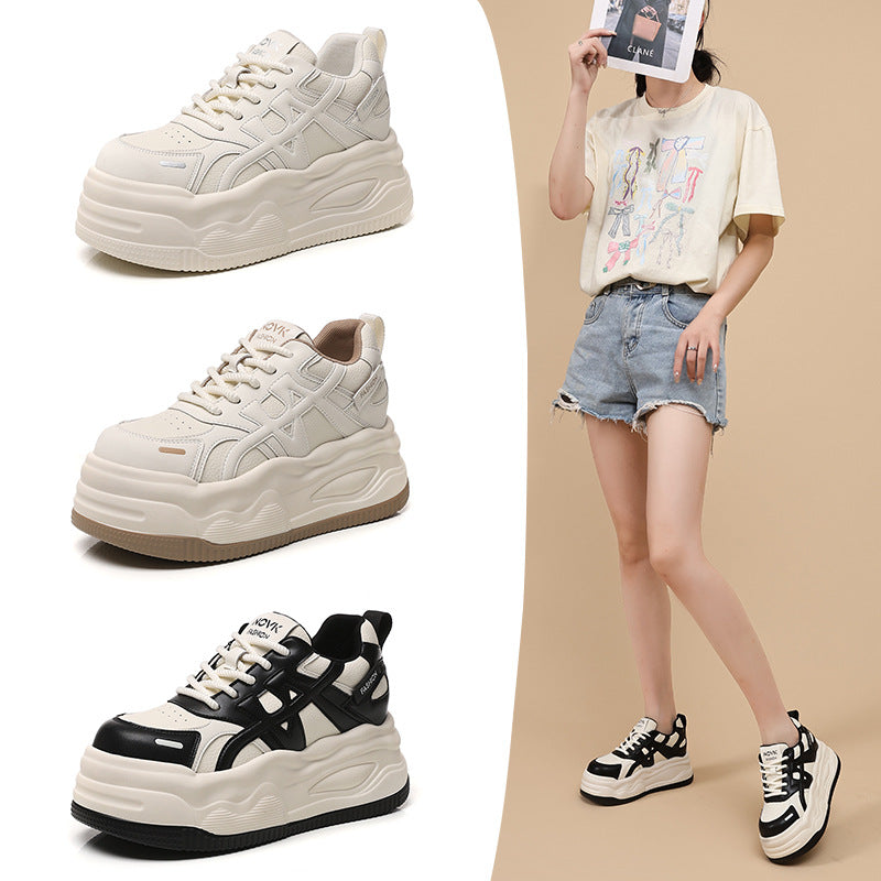 Women's Breathable Skateboard Platform Height Increasing Insole Women's Casual Shoes