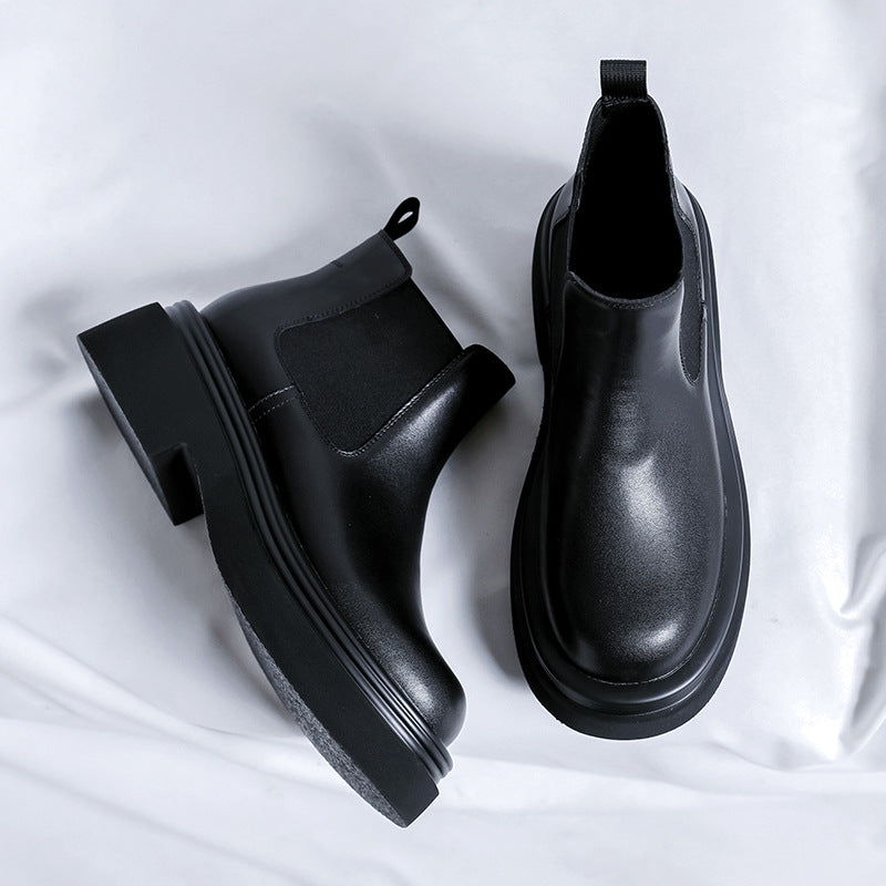 Men's Smoke Pipe Platform Martin Chelsea Preppy Boots