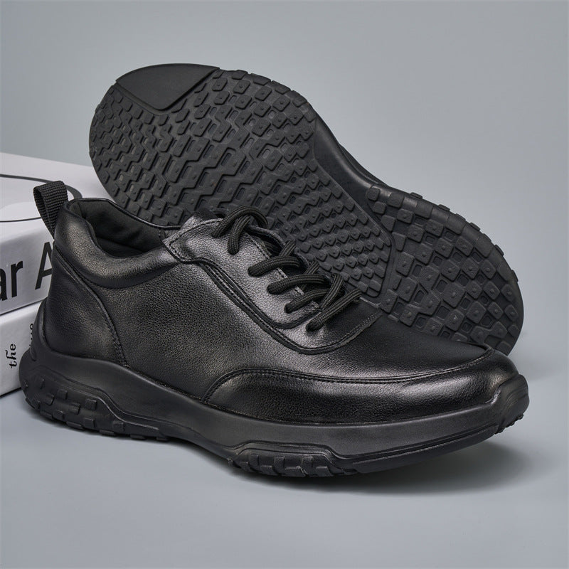 Men's First Layer Cowhide Leisure Mountaineering Breathable Casual Shoes