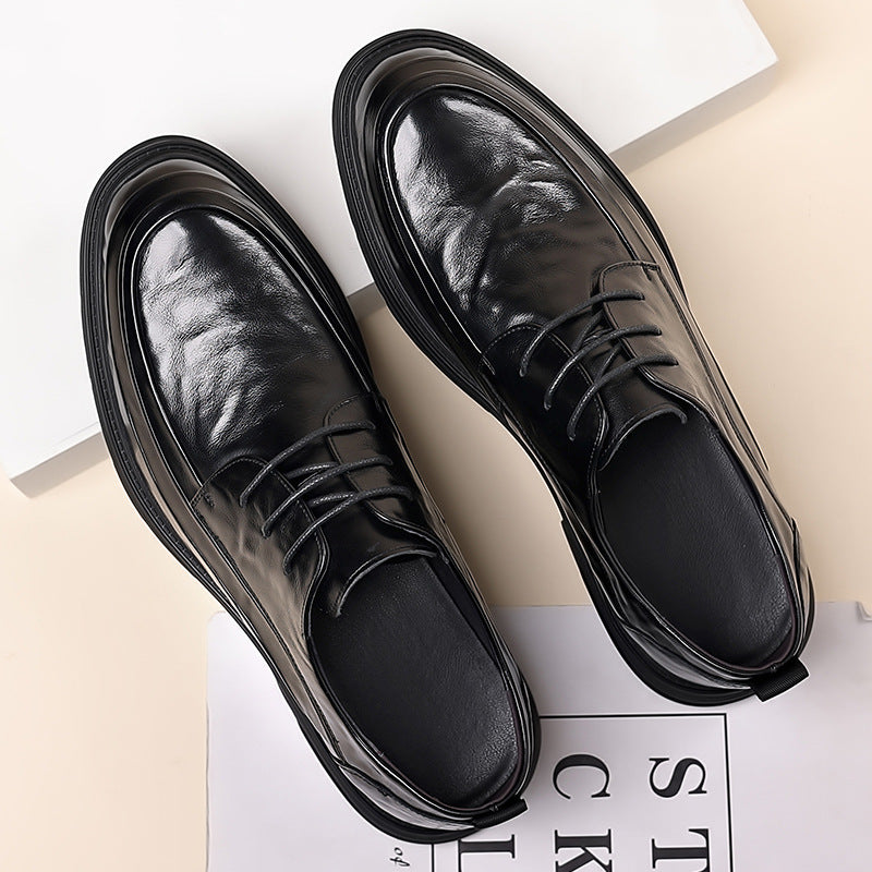 Men's Top Layer Cowhide Soft Bottom Breathable Fashionable Leather Shoes