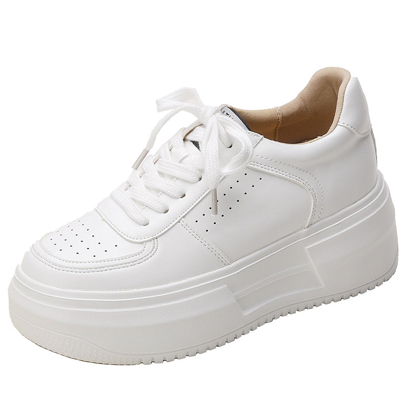 Women's Platform White Height Increasing Insole Sports Casual Shoes