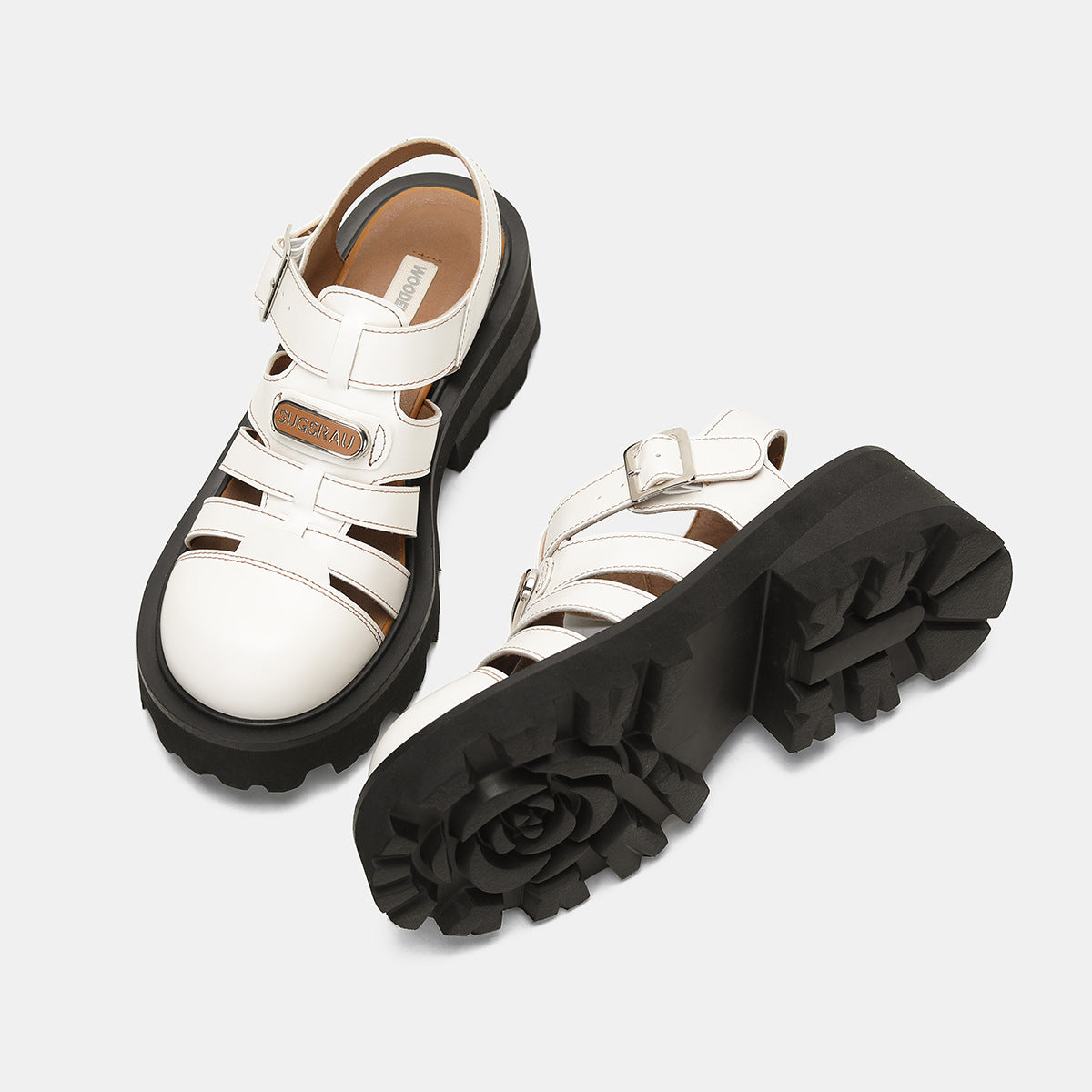 Women's Closed Toe Summer Pitcher Plant Platform Small Sandals