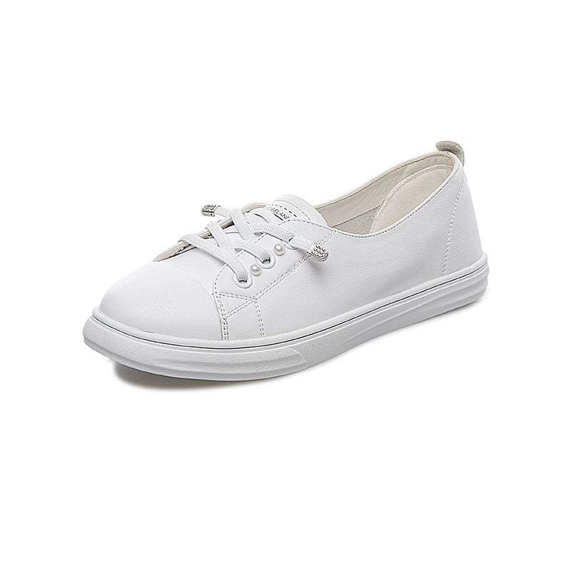 Women's White Board Spring Pearl Sports Tide Casual Shoes