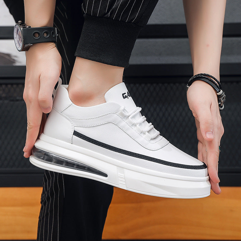 Men's Autumn Invisible Elevated Shock Absorbing Air Cushion Skateboard Sneakers
