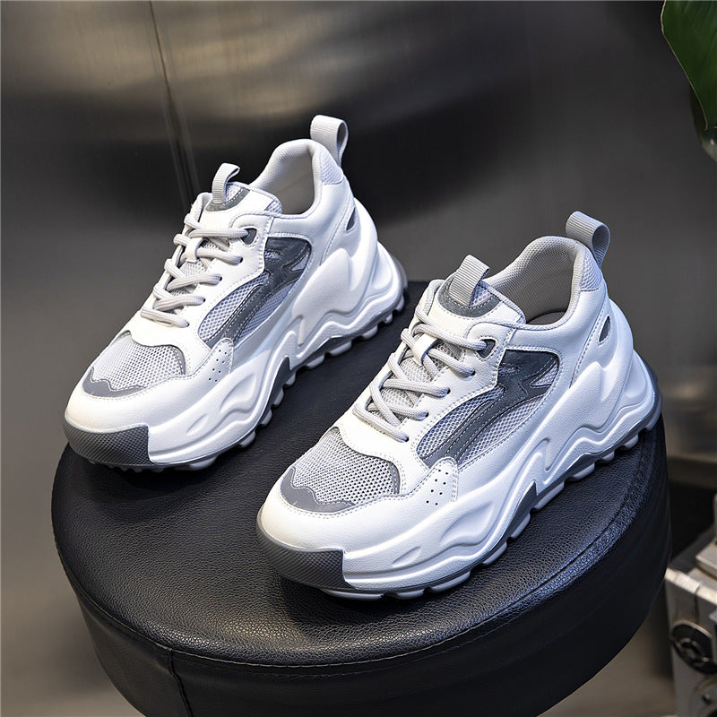 Women's Genuine Summer Leisure Sports Breathable Clunky Thick Sneakers