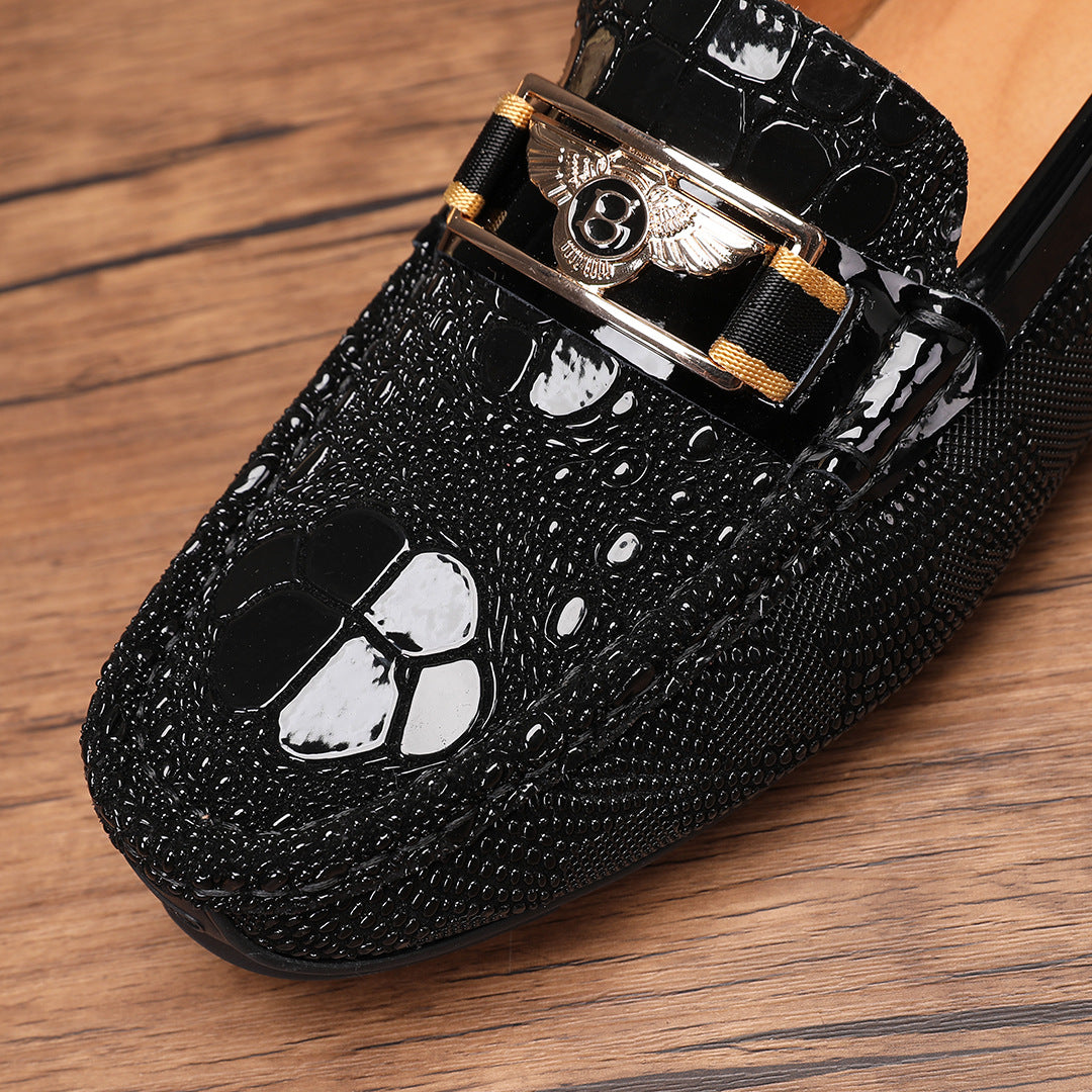Men's Waterproof Head One Pedal Rubber Platform Loafers