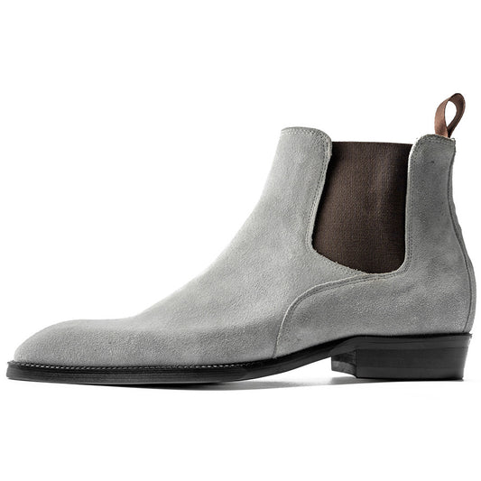 Men's Business Formal Wear British Square Toe Boots