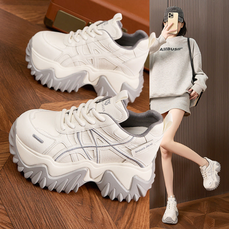 Women's Dad Spring Fashionable Small Height Increasing Women's Sports Shoes