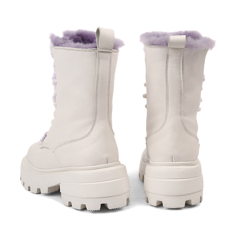Women's Winter Thickened Veet Ankle Hight Increasing Snow Boots