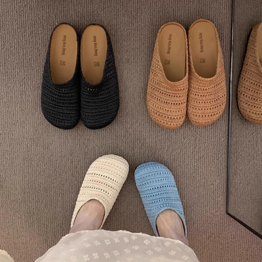 Women's Bottom Bohemian Outdoor Vacation Slip-on Toe Cap Slippers