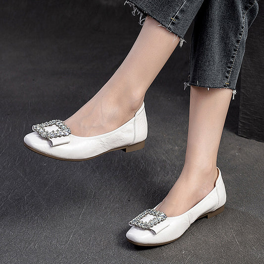 Women's Autumn Hand Grip Pattern Slip-on Fashion Casual Shoes