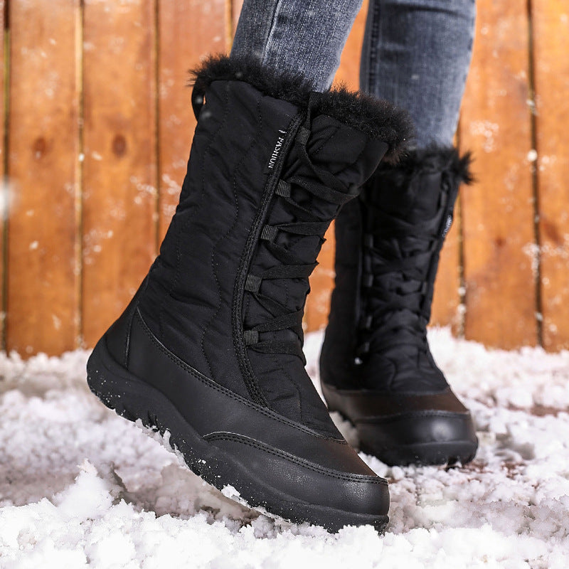 Village Fleece Lined Padded Warm Keeping Snow Boots