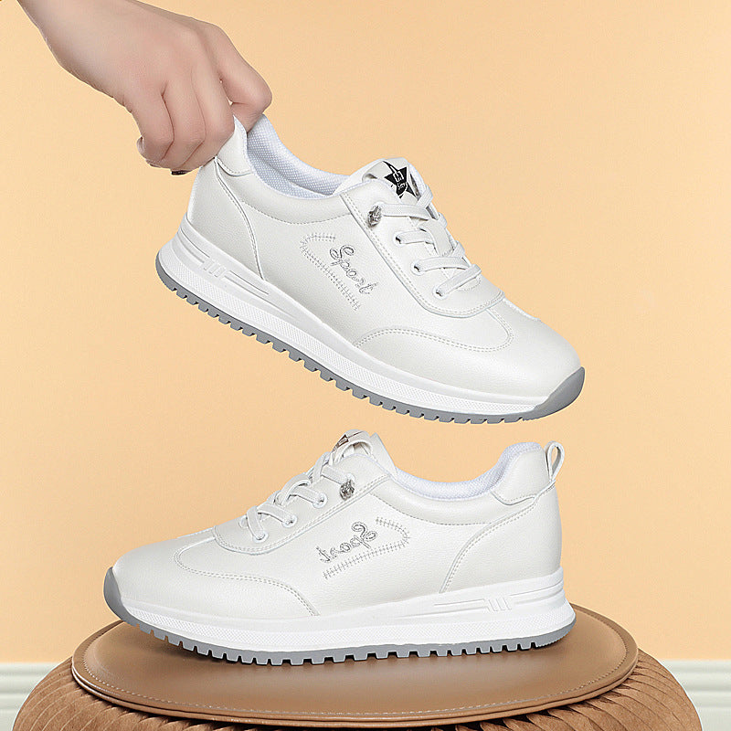 Women's Easy To Wear White Soft Sole Casual Shoes