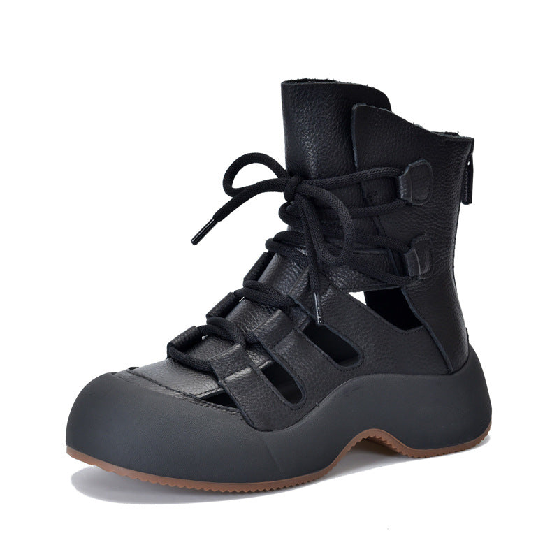 Activity Price Platform Roman Genuine Hollow Sandals