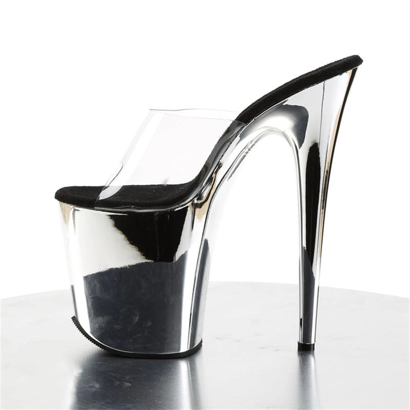 Women's Nude With Strap Peep Toe Stiletto Sexy High Heels