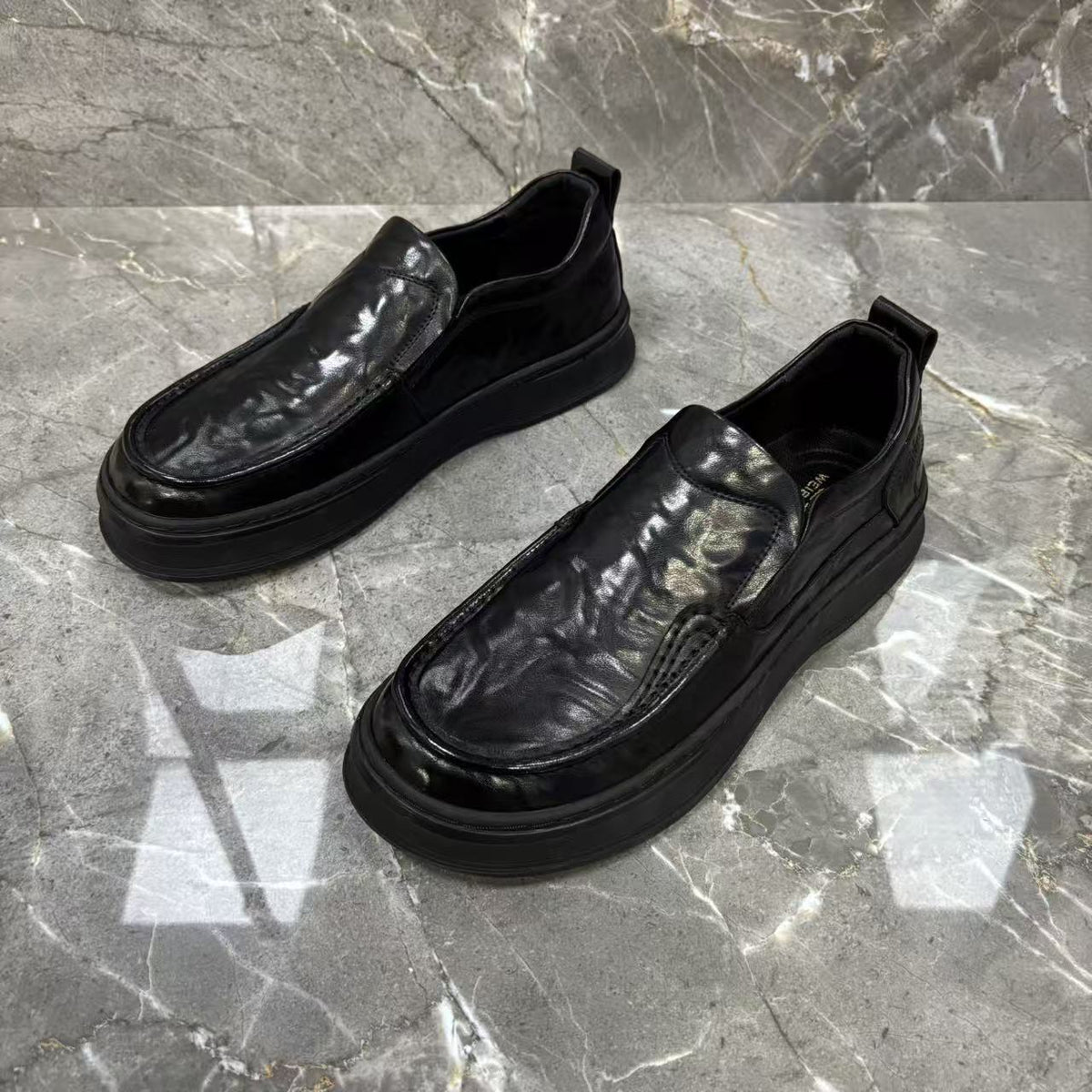 Men's Autumn Authentic British Style Business Thick Sole Increased Pure Leather Shoes