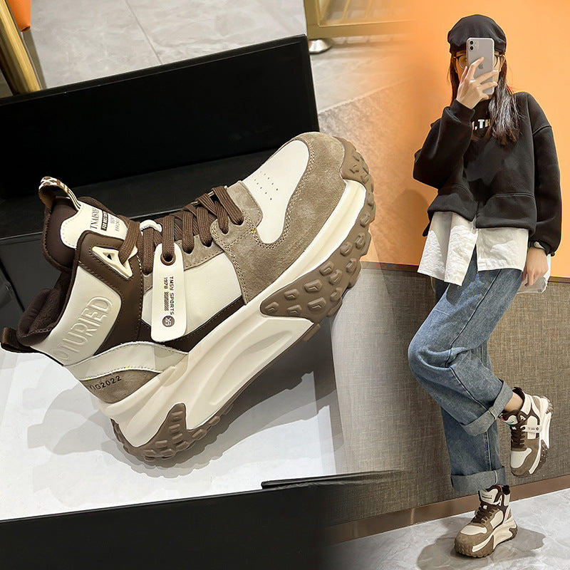 Women's & Men's Winter Fleece-lined Fashionable Warm Cotton Thick Sole Men's Shoes