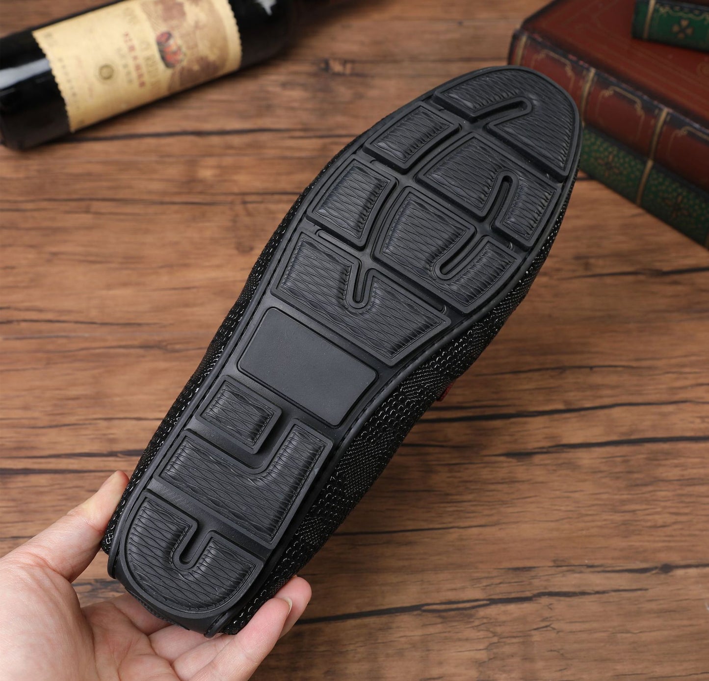 Men's Popular Slip-on Driving Lazy Bright Men's Shoes