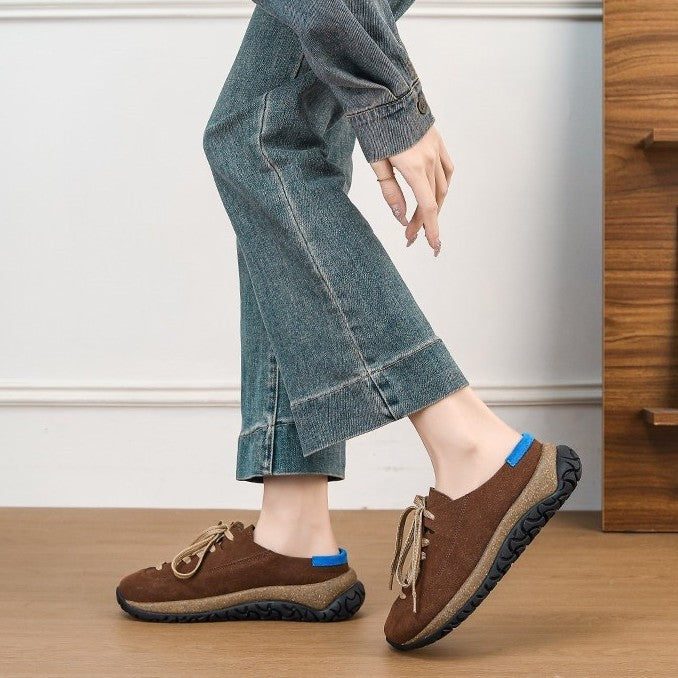 Women's & Men's Half Pack Slip-on Lazy Thick Bottom Mules Slippers