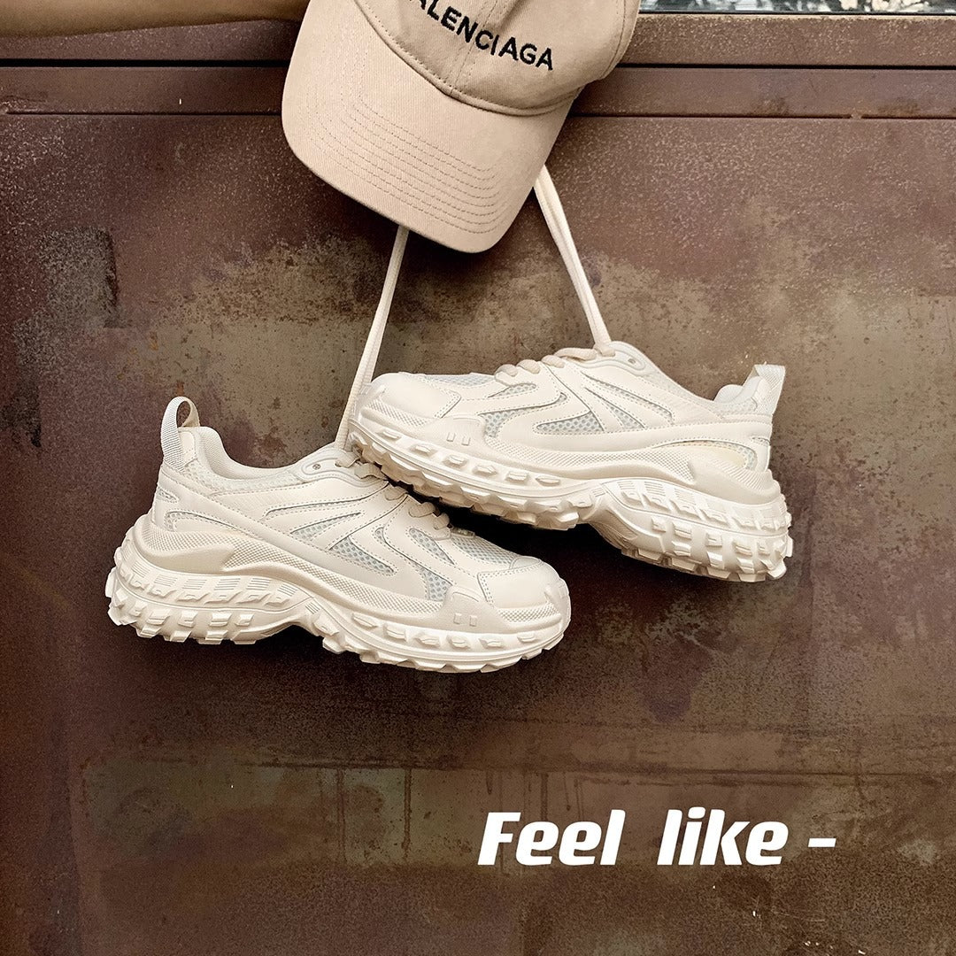 Women's Thick Bottom Mesh Elevator Breathable Sports Sneakers