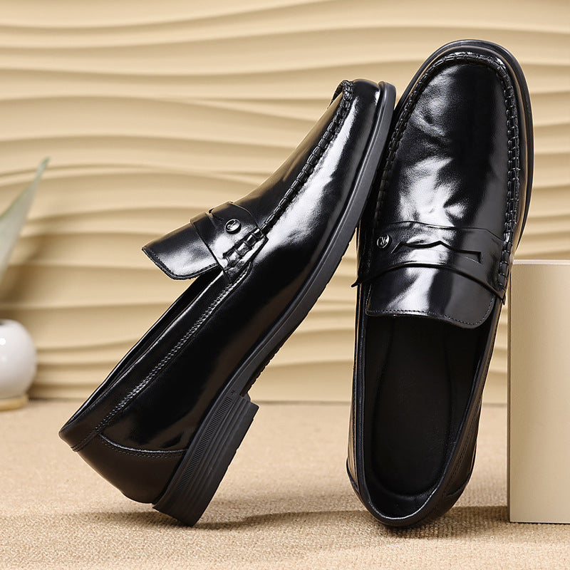 Men's First Layer Cowhide Genuine Formal Pumps Leather Shoes