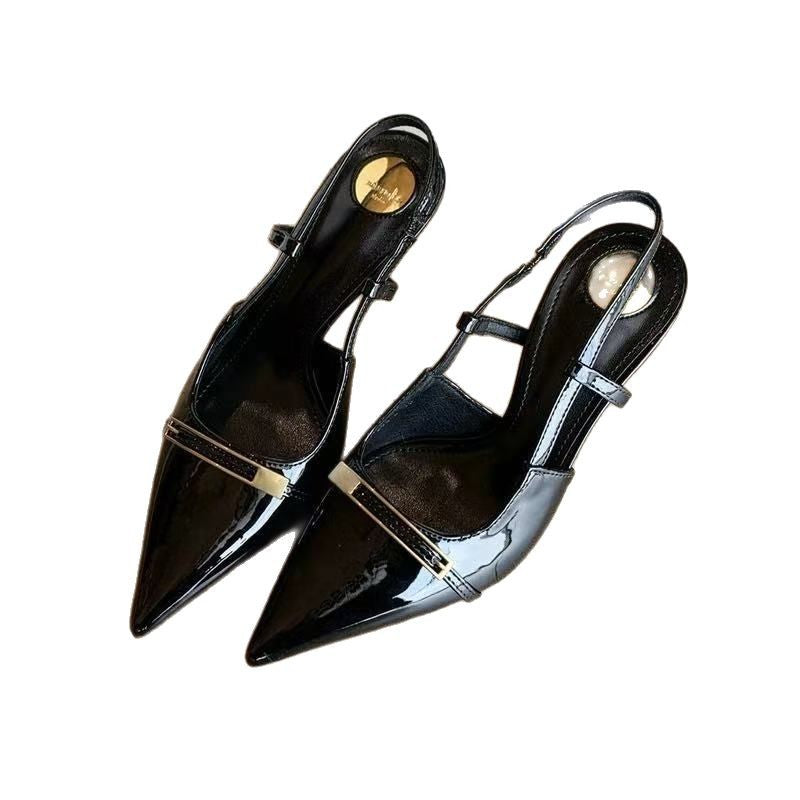 Women's Pointed High Sexy Strap Stiletto Rear Heels