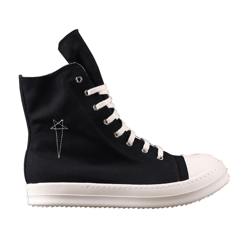 Men's Six-pointed Star Trendy Height Increasing Five-pointed Canvas Shoes