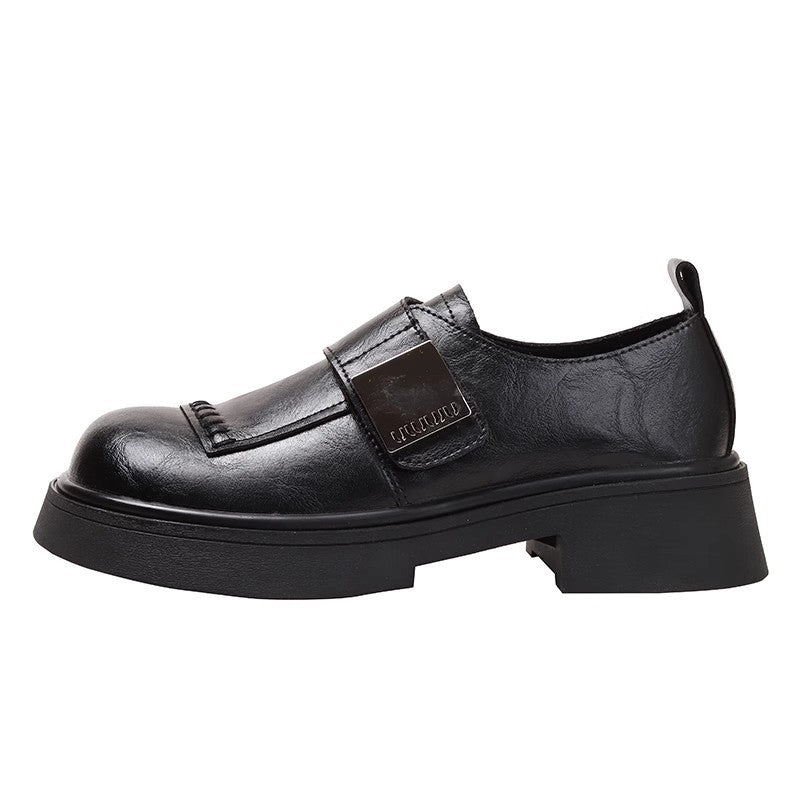 Women's Black Winter Handmade Distressed Ugly Cute Loafers