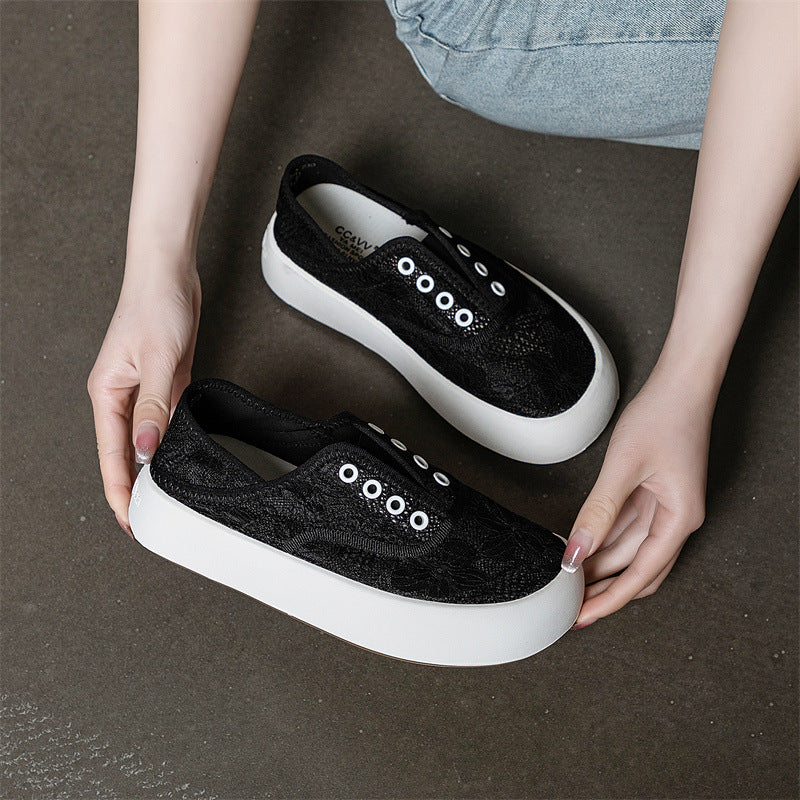 Women's Mesh Comfortable Breathable Sports Two-way Lazy Sneakers