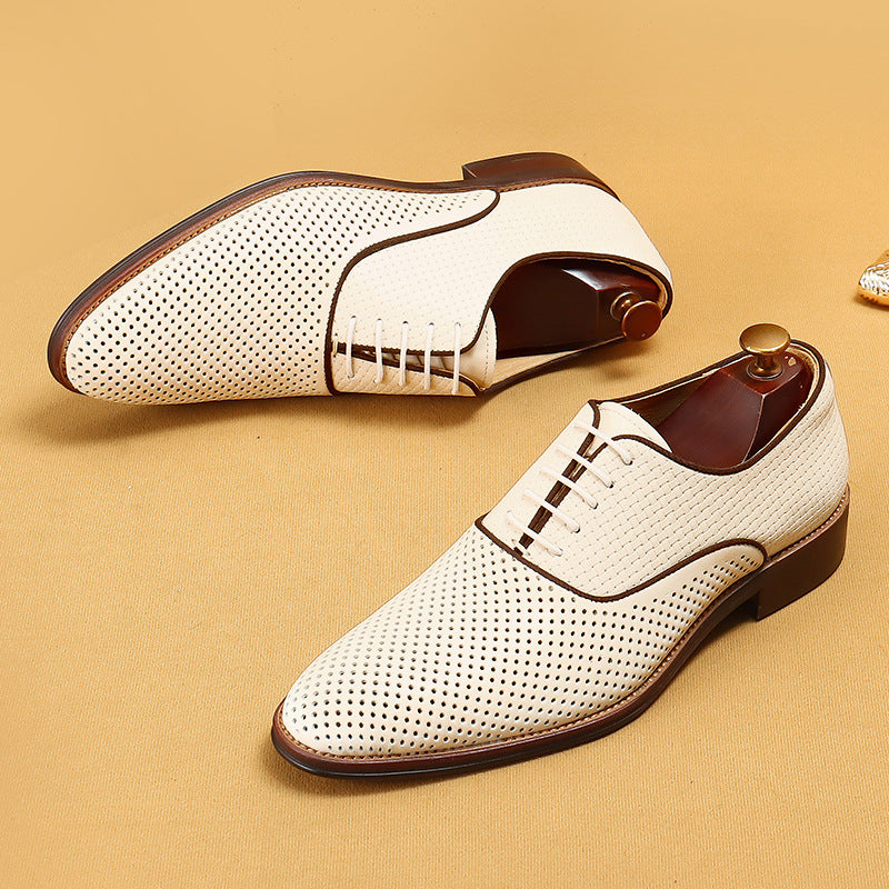 Men's Business Formal Wear Soft Genuine Surface Leather Shoes