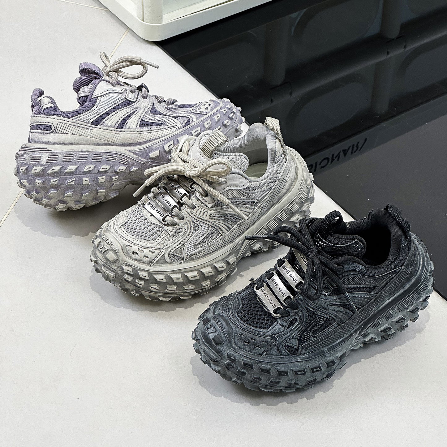 Children's Fashion Trend Durian Resin Sole Dad Kid's Sneakers