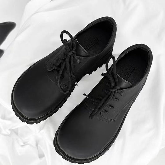Women's & Men's Derby Summer Big Head Platform Leather Shoes