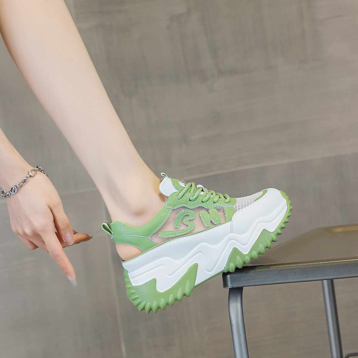 Clunky Summer Versatile Platform Heightened Single Layer Sneakers