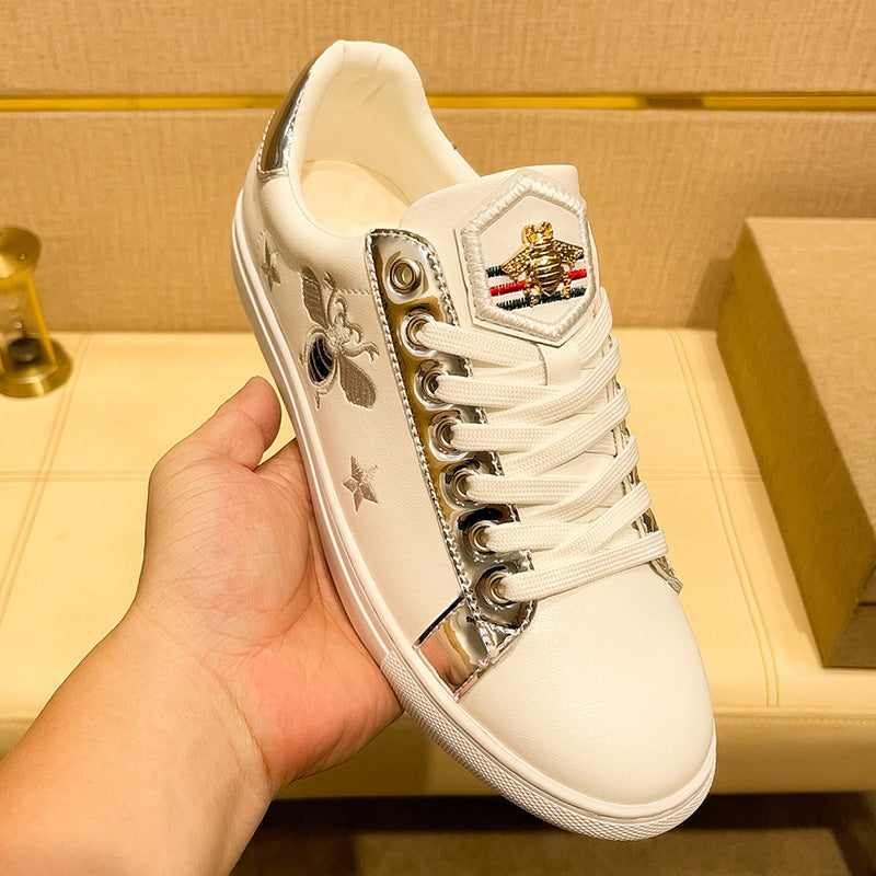 Men's Genuine White Bee Daily Low Top Flat Men's Shoes