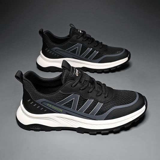 Men's Breathable Mesh Surface Fashion Commuting Soft Bottom Sneakers