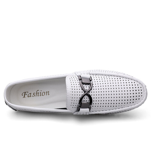 Men's Breathable Thin Soft Bottom Hollow Hole Casual Shoes