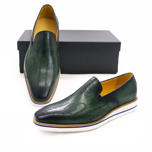 Men's Fashion Comfortable Flats Handmade Classic Office Leather Shoes