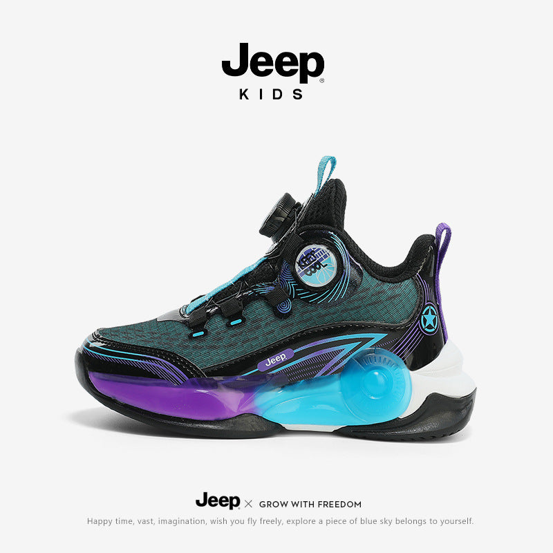 Children's Middle Big Knob Basketball Breathable Training Kid's Sneakers