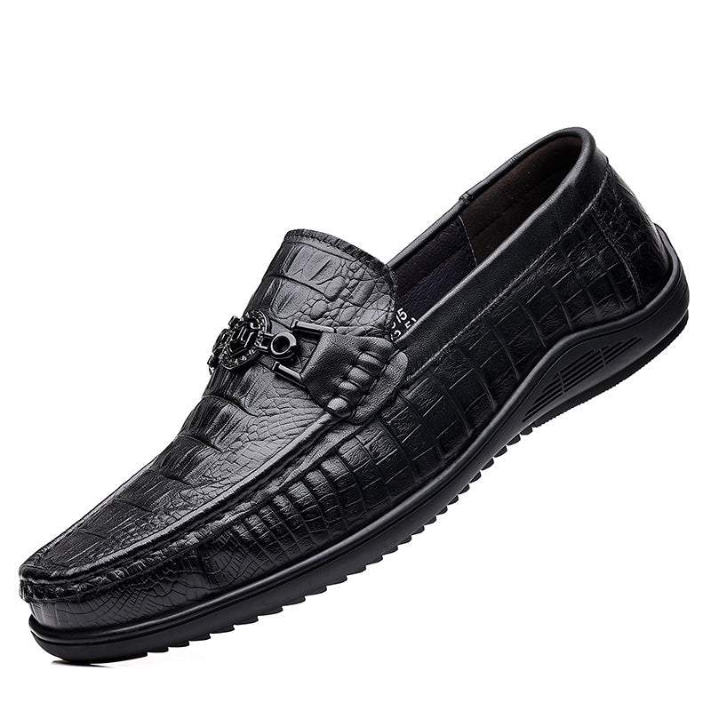Men's Slip On First Layer Cowhide Fashionable Loafers